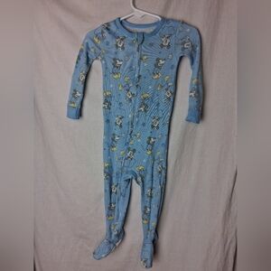 12month Mickey Mouse Sleepers 2 Pc Set Zipup Footie Pjs